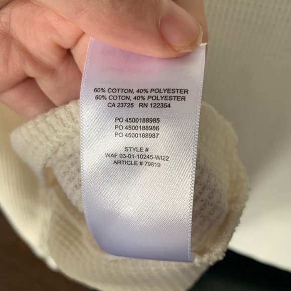 NWOT TNA Alamo waffle knit long sleeve top - Picture 5 of 6